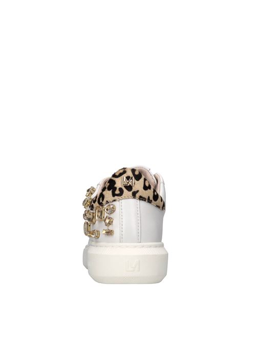 Sneakers in pelle LORENZO MARI | SIRIO LEATHERBIANCO-LEOPARD